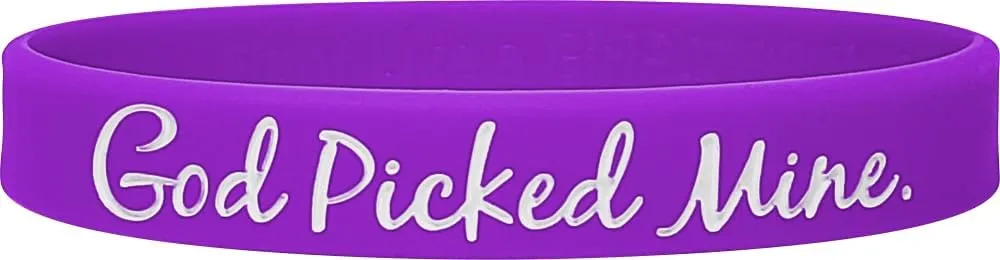 Fight Like a Girl Heaven Needed a Hero God Picked Mine Silicone Wristband Bracelet for Pancreatic Cancer, Lupus, Alzheimer's Disease Awareness (10 Pack) - Purple