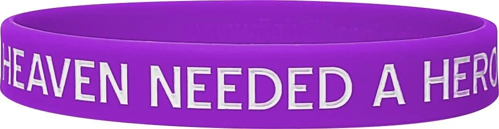 Fight Like a Girl Heaven Needed a Hero God Picked Mine Silicone Wristband Bracelet for Pancreatic Cancer, Lupus, Alzheimer's Disease Awareness (10 Pack) - Purple