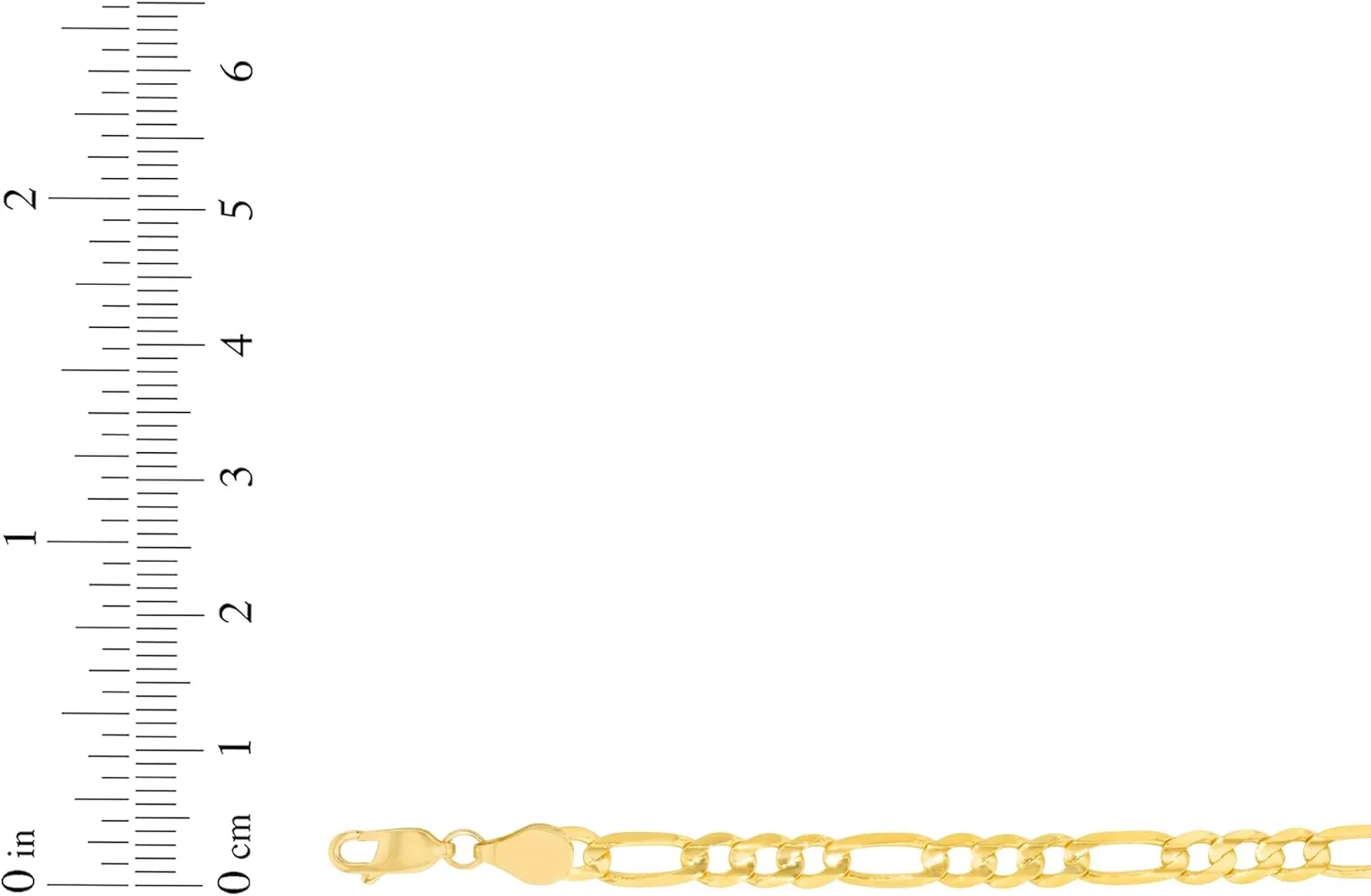 Floreo 10k Yellow Gold 4mm Solid Clasic Figaro Bracelet or Anklet