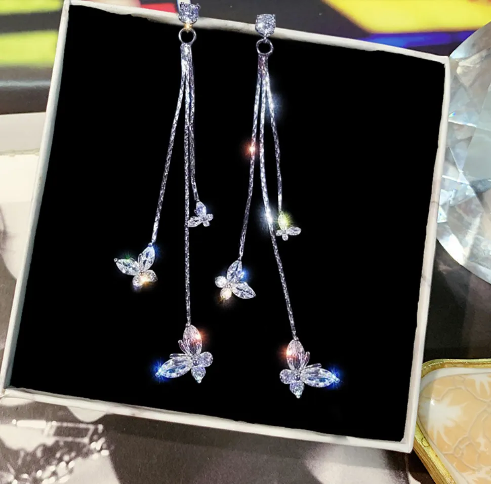 Fluttering Twinkling Butterfly Earrings