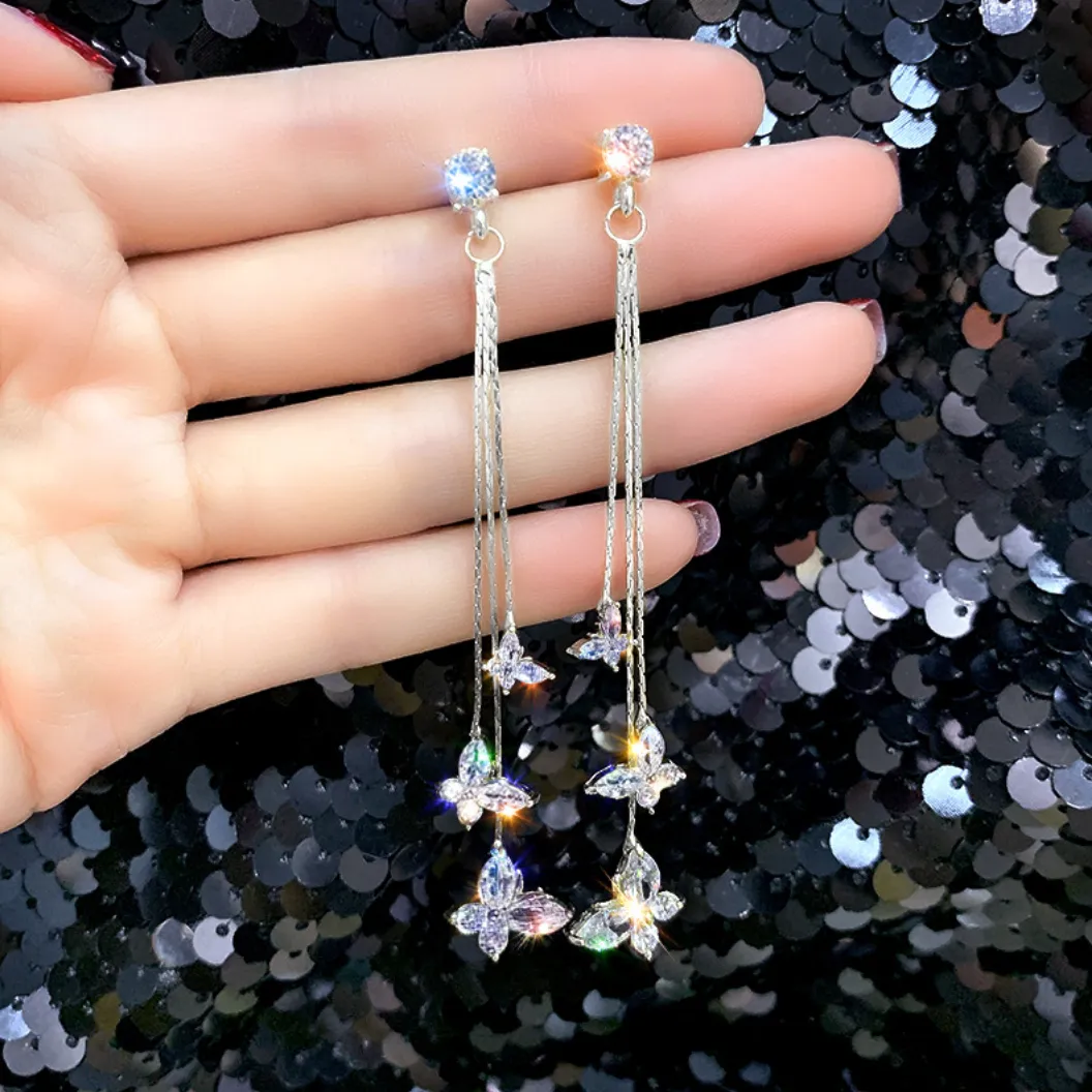 Fluttering Twinkling Butterfly Earrings