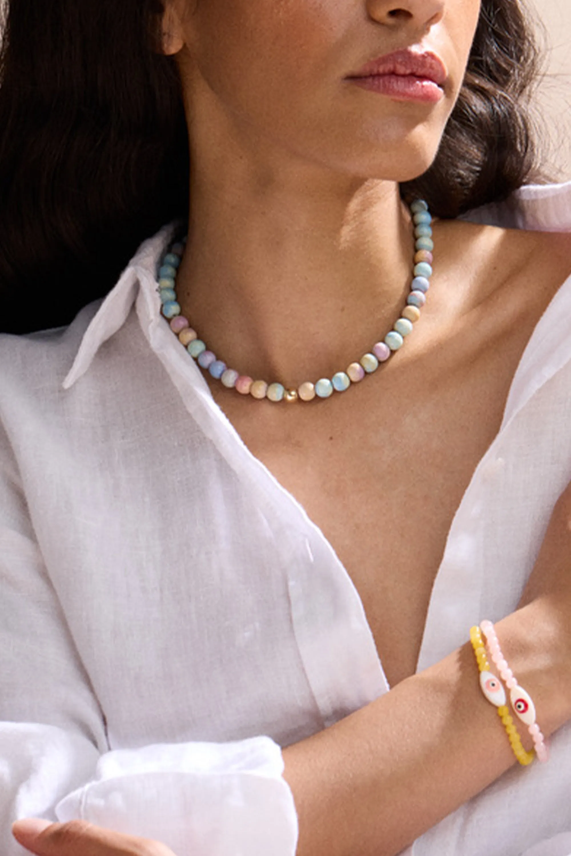 FORMENTERA ALASHAN AGATE BEADS