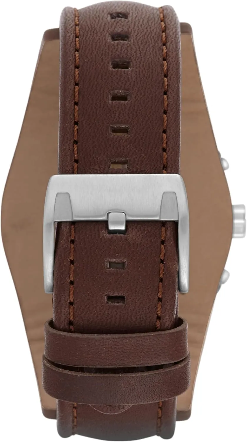 Fossil Men's Coachman Quartz Stainless Steel and Leather Chronograph Watch