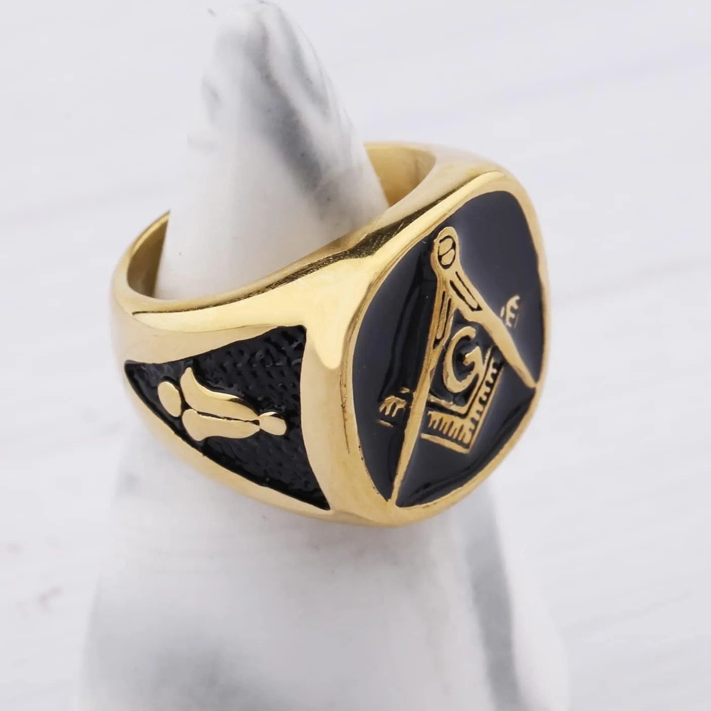 Freemason Gifts Masonic Biker Rings Masonic Master Mason Ring Freemason Signet Style Jewelry Mason Signet Band Jewelry