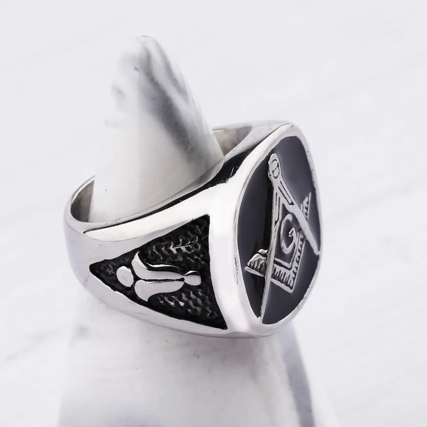 Freemason Gifts Masonic Biker Rings Masonic Master Mason Ring Freemason Signet Style Jewelry Mason Signet Band Jewelry