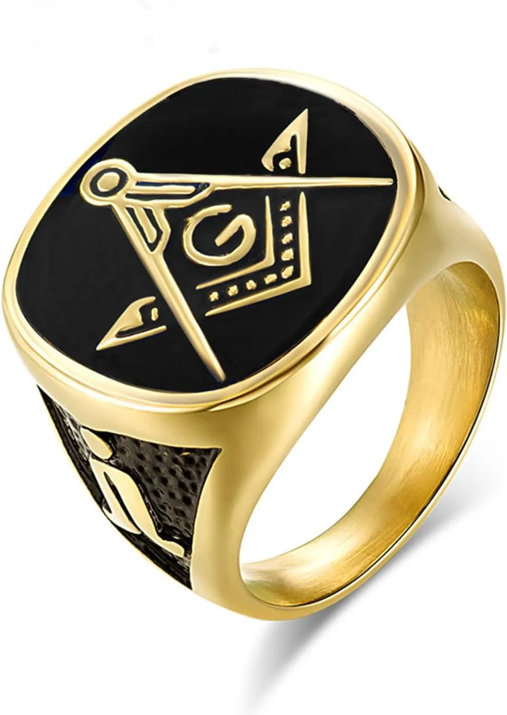 Freemason Gifts Masonic Biker Rings Masonic Master Mason Ring Freemason Signet Style Jewelry Mason Signet Band Jewelry