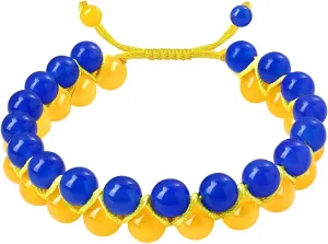 Friendship Bead Bracelet with Natural Crystal Beaded Bracelet - Handmade Adjustable Jewelry Bring Luck and Prosperity and Happiness for Women Men (8mm)