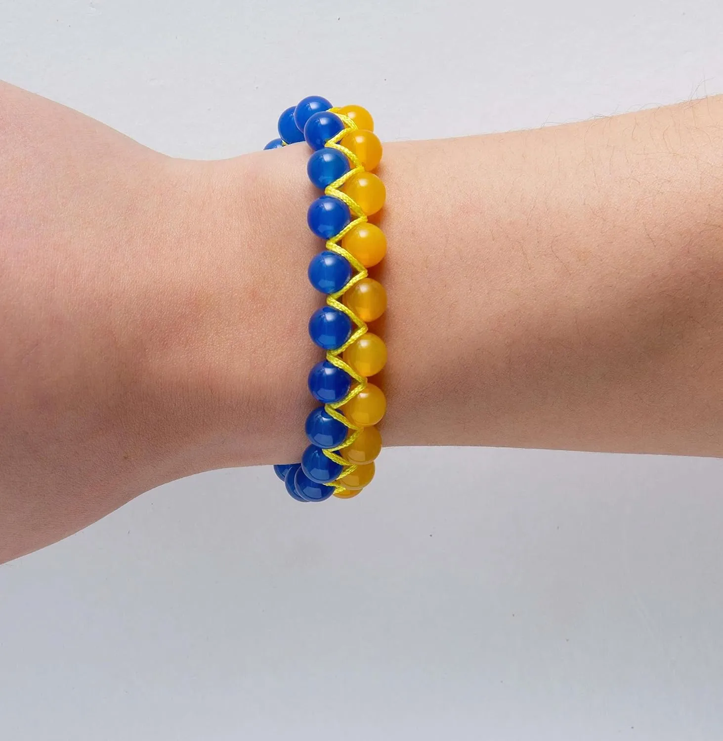 Friendship Bead Bracelet with Natural Crystal Beaded Bracelet - Handmade Adjustable Jewelry Bring Luck and Prosperity and Happiness for Women Men (8mm)