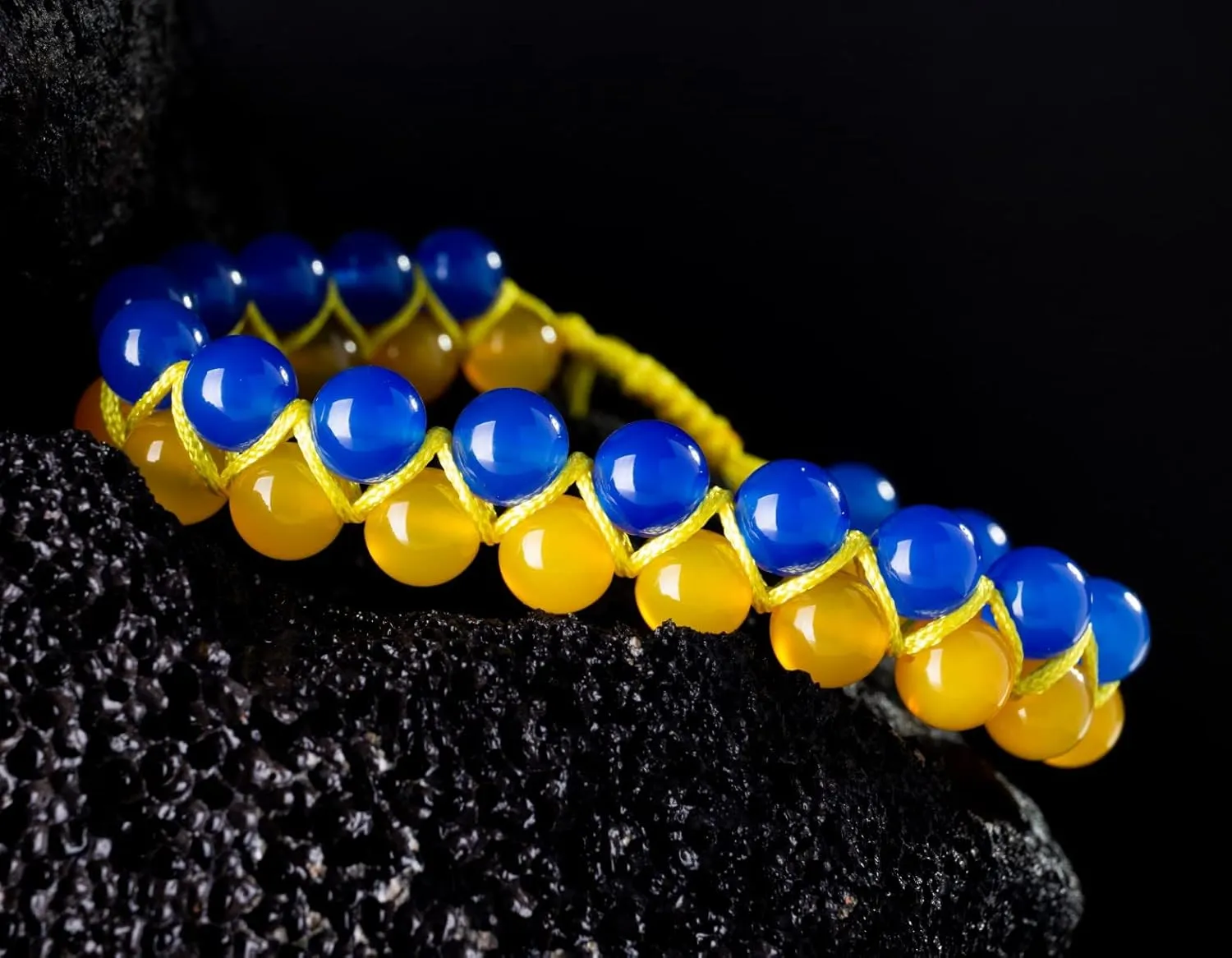 Friendship Bead Bracelet with Natural Crystal Beaded Bracelet - Handmade Adjustable Jewelry Bring Luck and Prosperity and Happiness for Women Men (8mm)