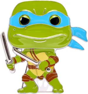 Funko Pop Enamel Pin: Teenage Mutant Ninja Turtles - Leonardo, Glow in The Dark Enamel Pins - Cute Collectable Novelty Brooch - for Backpacks & Bags - Gift Idea - Official Merchandise