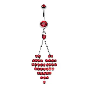 Game Parlour Heart Belly Ring