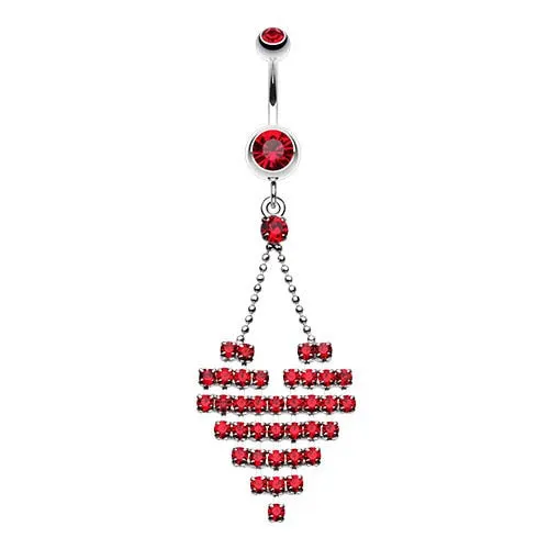 Game Parlour Heart Belly Ring