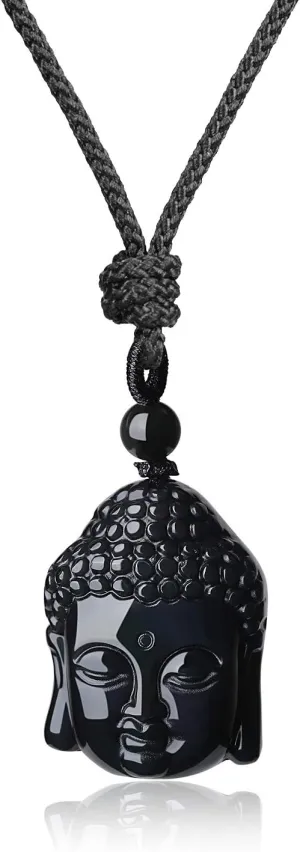 Gemstone Prayer Buddha Crystal Necklace