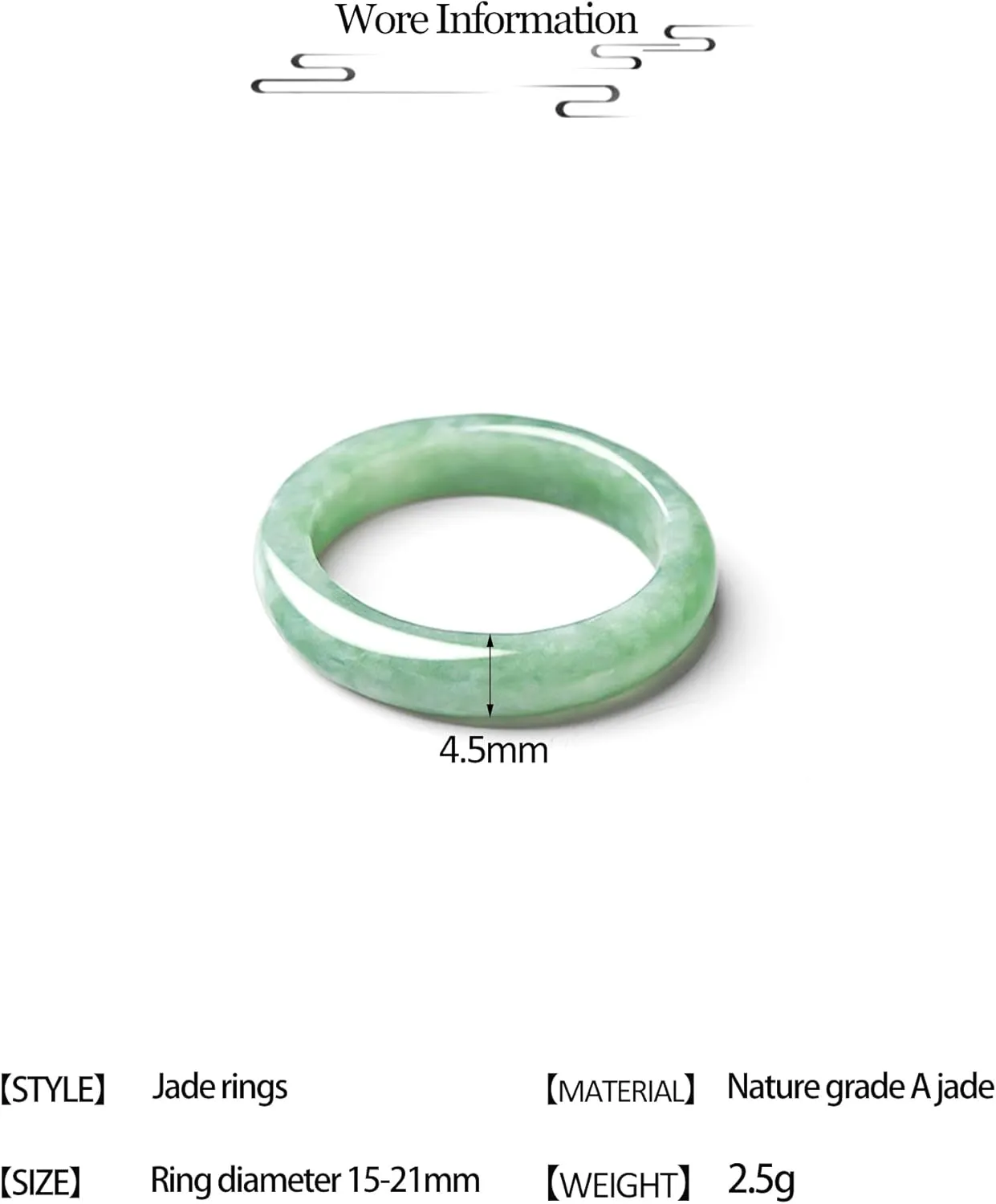 Generic Jade Authentic Jadeite Good Luck Wealth Gold layerde Healing Ring Real Nature Crystal Genuine for Women Jewelry Gifts, Green