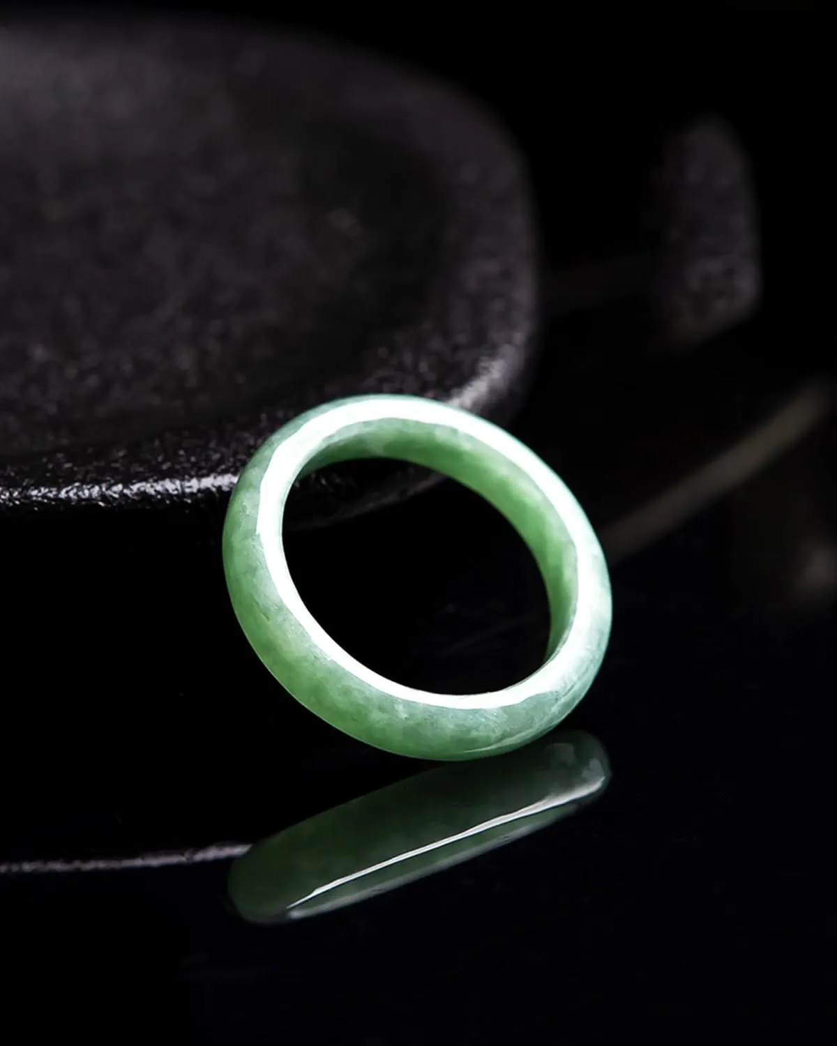 Generic Jade Authentic Jadeite Good Luck Wealth Gold layerde Healing Ring Real Nature Crystal Genuine for Women Jewelry Gifts, Green