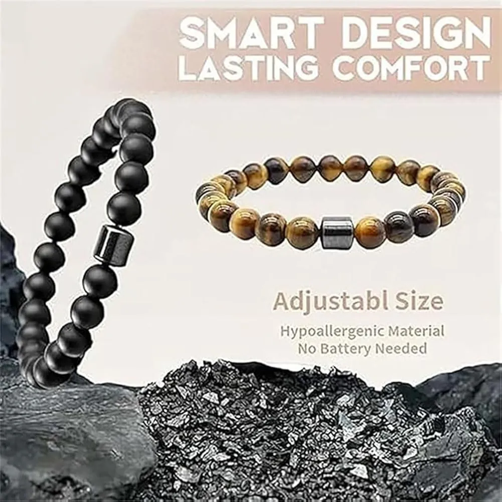 Glame Anti Alcohol Bracelet, Adjustable GM Magnetic Bead, Magnetic Bead Bracelet to Reduce the Urge to Drink, Relieve Anxiety and Stress, Bracelets for Women & Men