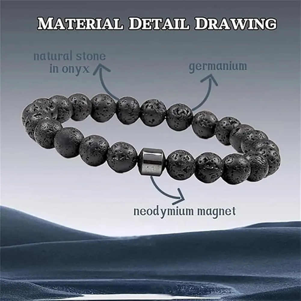 Glame Anti Alcohol Bracelet, Adjustable GM Magnetic Bead, Magnetic Bead Bracelet to Reduce the Urge to Drink, Relieve Anxiety and Stress, Bracelets for Women & Men