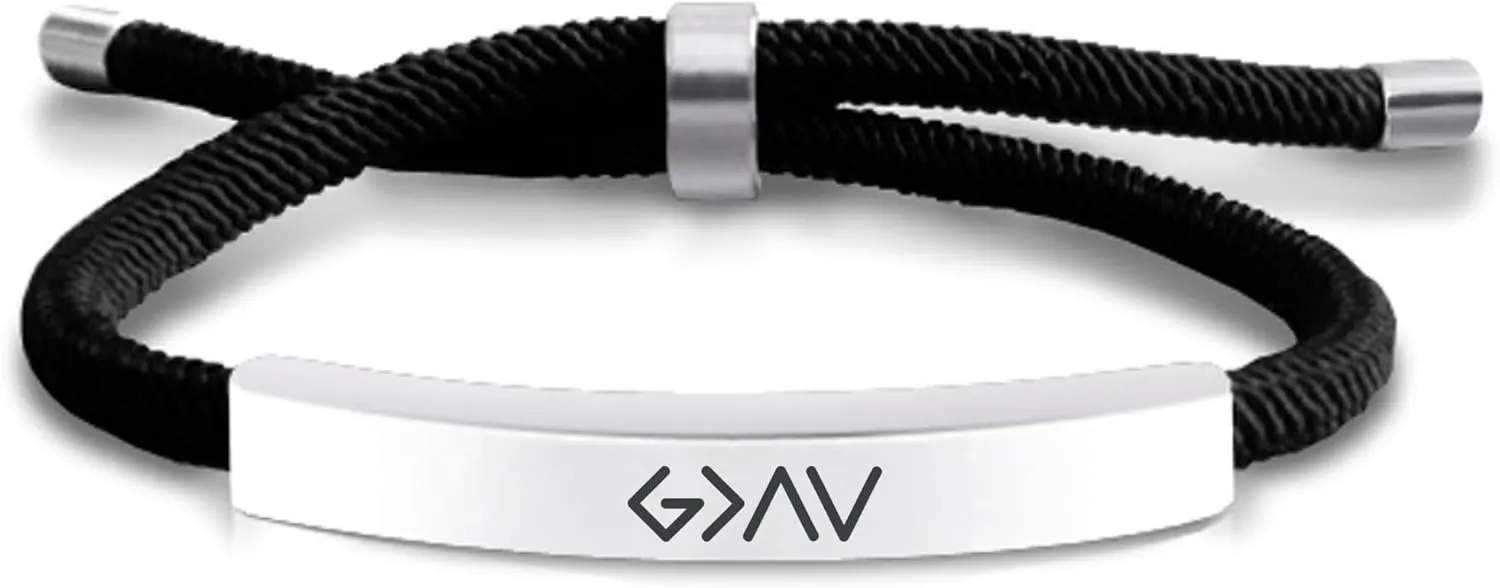 God Is Greater Than the Highs and Lows Bracelet - Elegant Faith-Inspired Jewelry for Men and Women, Highs and Lows Symbol, Adjustable and Comfortable Design, God Bracelet, Christian Wristbands