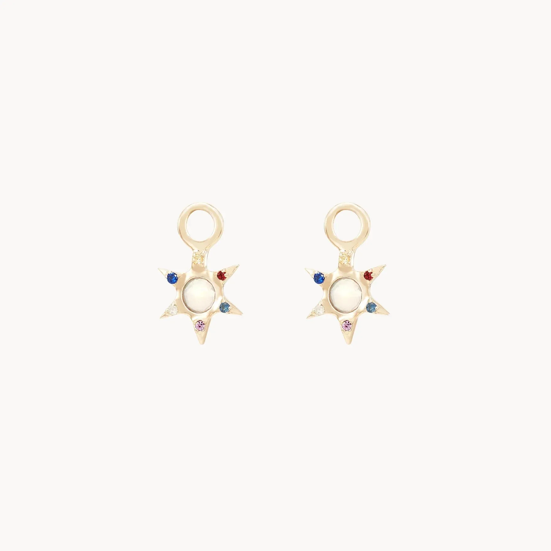 Gold Earring Charm (Sun)
