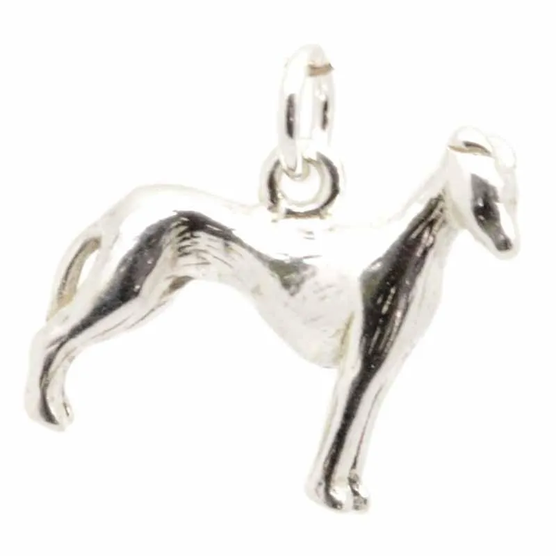 Gold Greyhound Dog Charm
