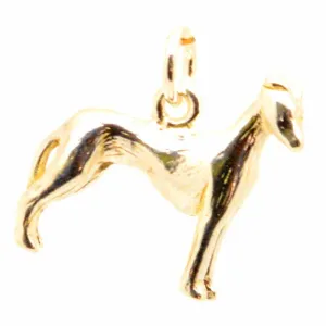 Gold Greyhound Dog Charm