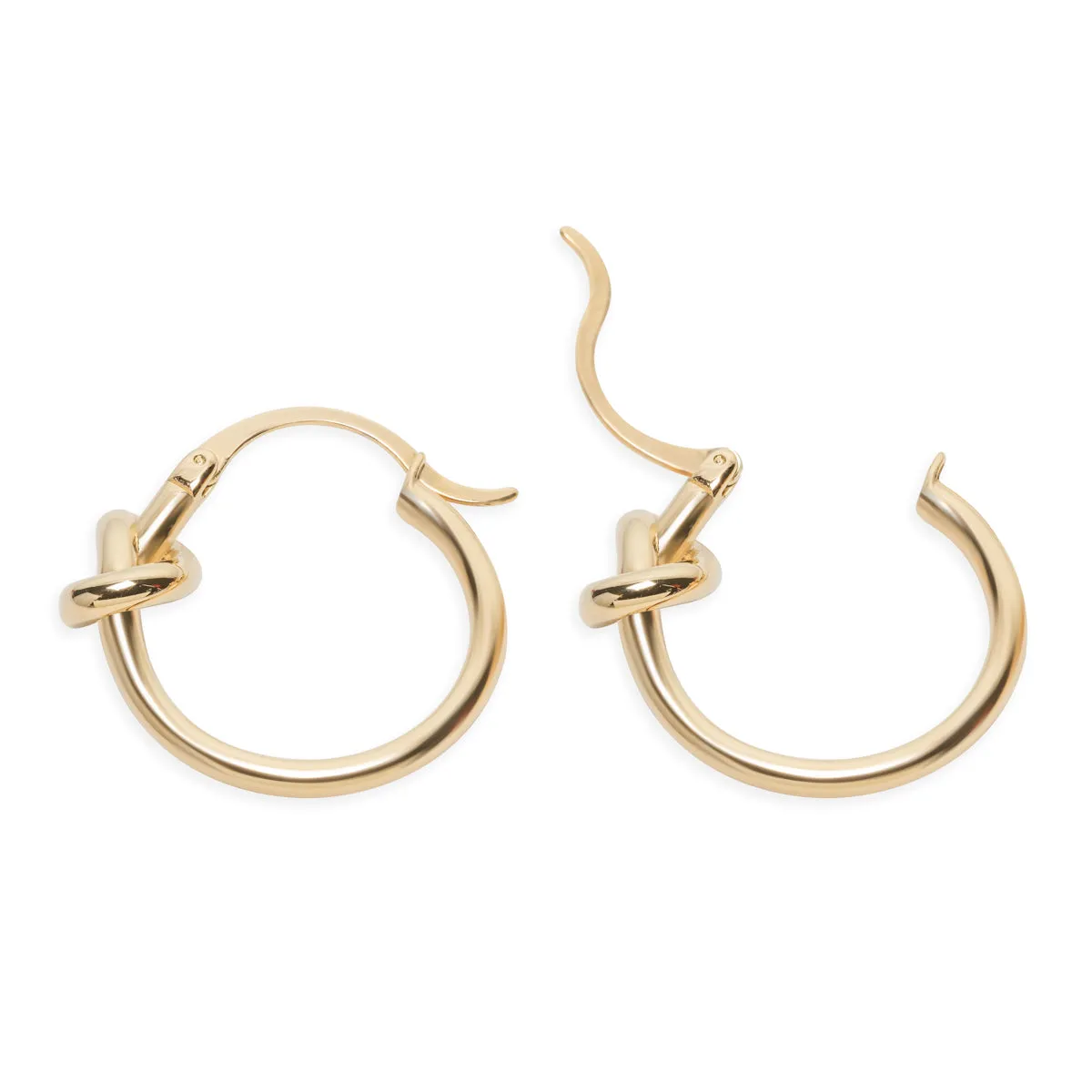 Gold Knot Hoop Earrings