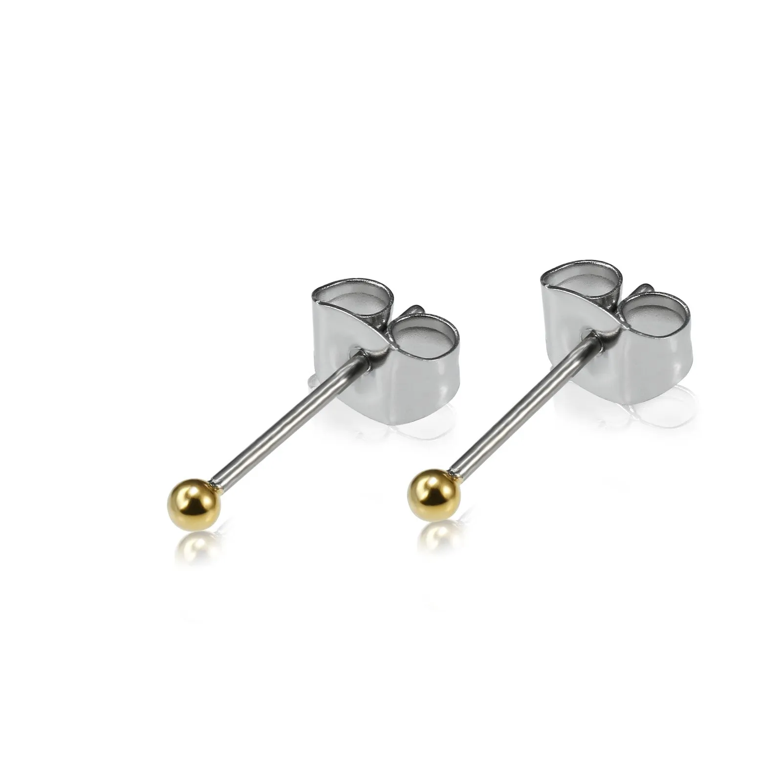 Gold Titanium Ball Studs