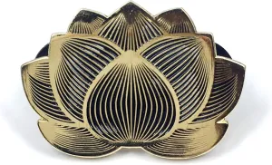 Golden Lotus Flower Enamel Pin