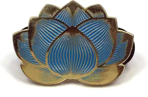 Golden Lotus Flower Enamel Pin