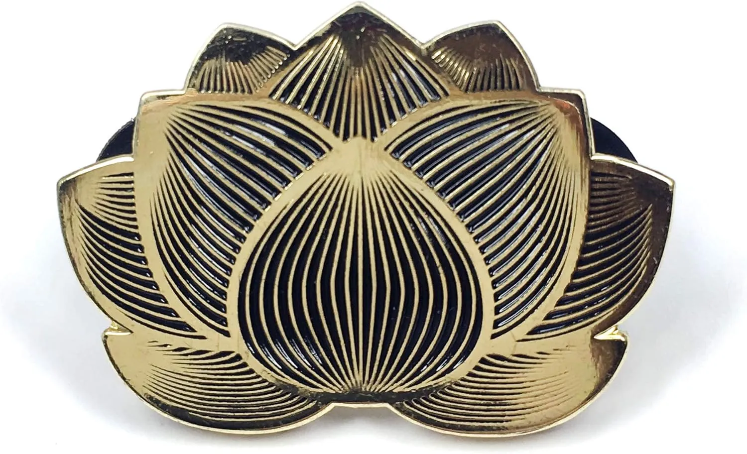 Golden Lotus Flower Enamel Pin