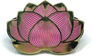 Golden Lotus Flower Enamel Pin