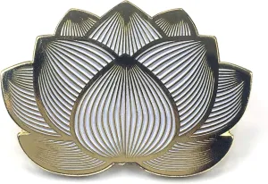 Golden Lotus Flower Enamel Pin