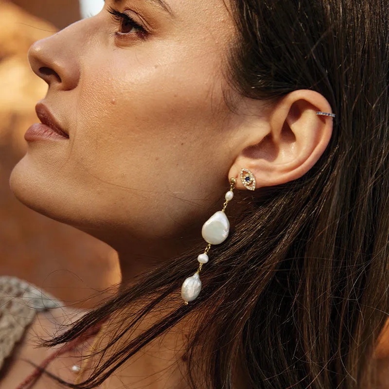 GOLDEN SOUL EVIL EYE EARRINGS