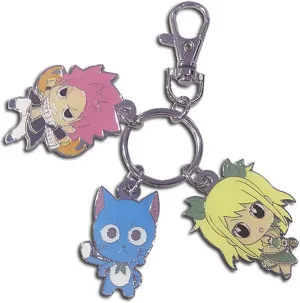 Great Eastern Entertainment Fairy Tail - S8 Sd Trio Metal Keychain