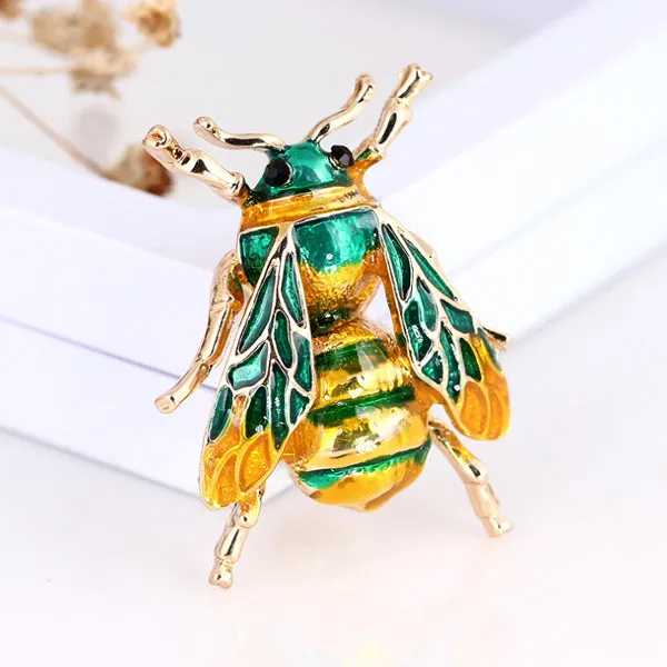 Green Bee Brooch 綠色蜜蜂胸針 (KCHM1128)