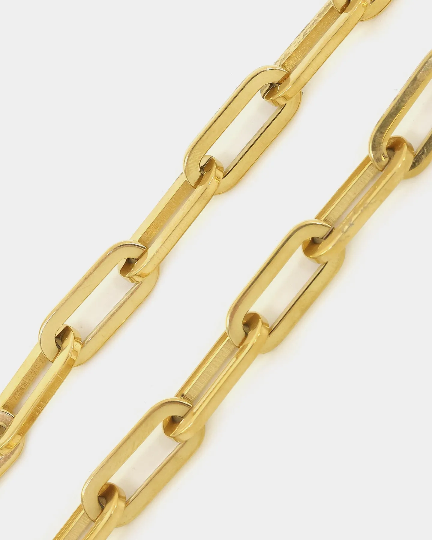 Guess Mainline Women's Single Chain Tag 15-17" Choker Necklace Gold