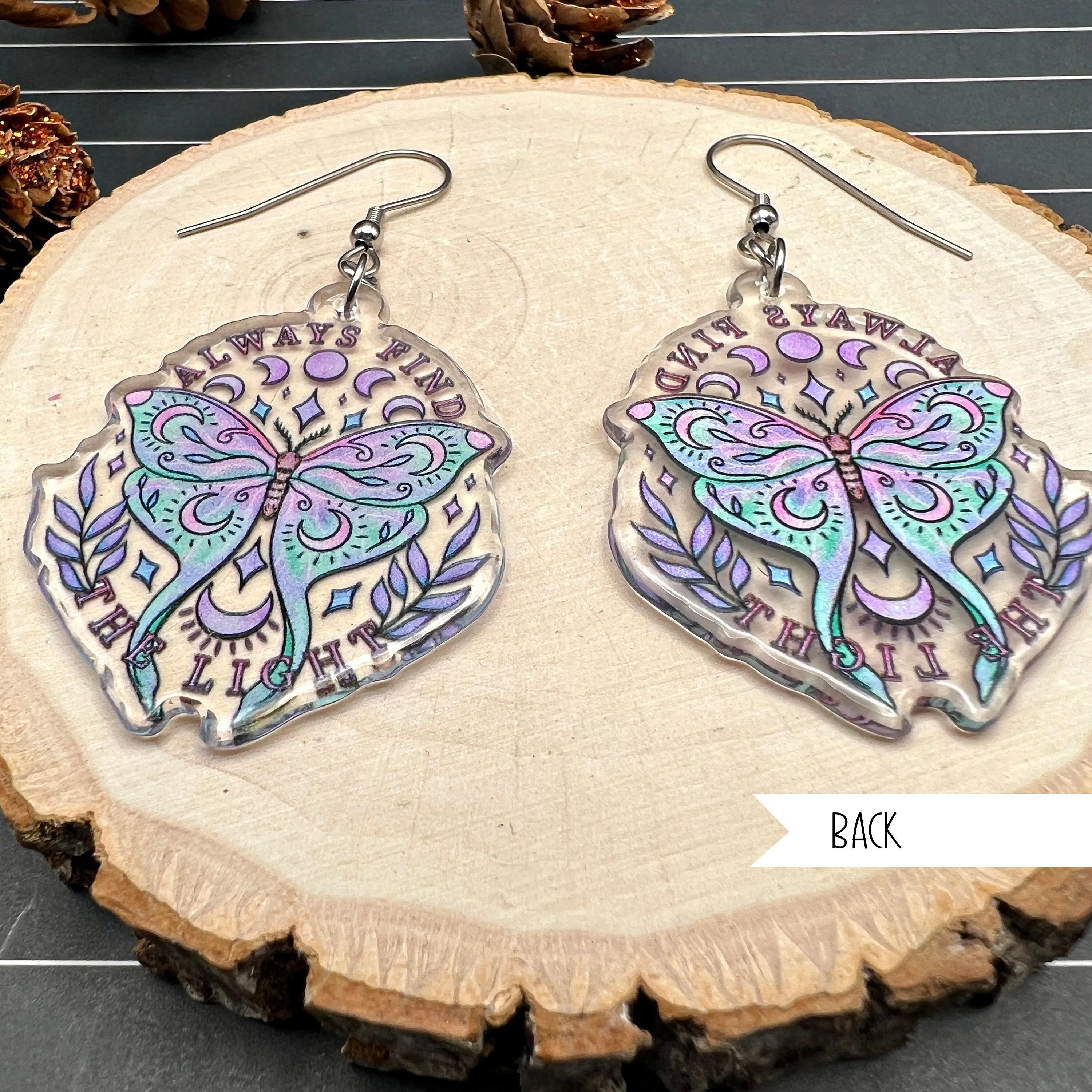Halloween Purple Goth Earrings,