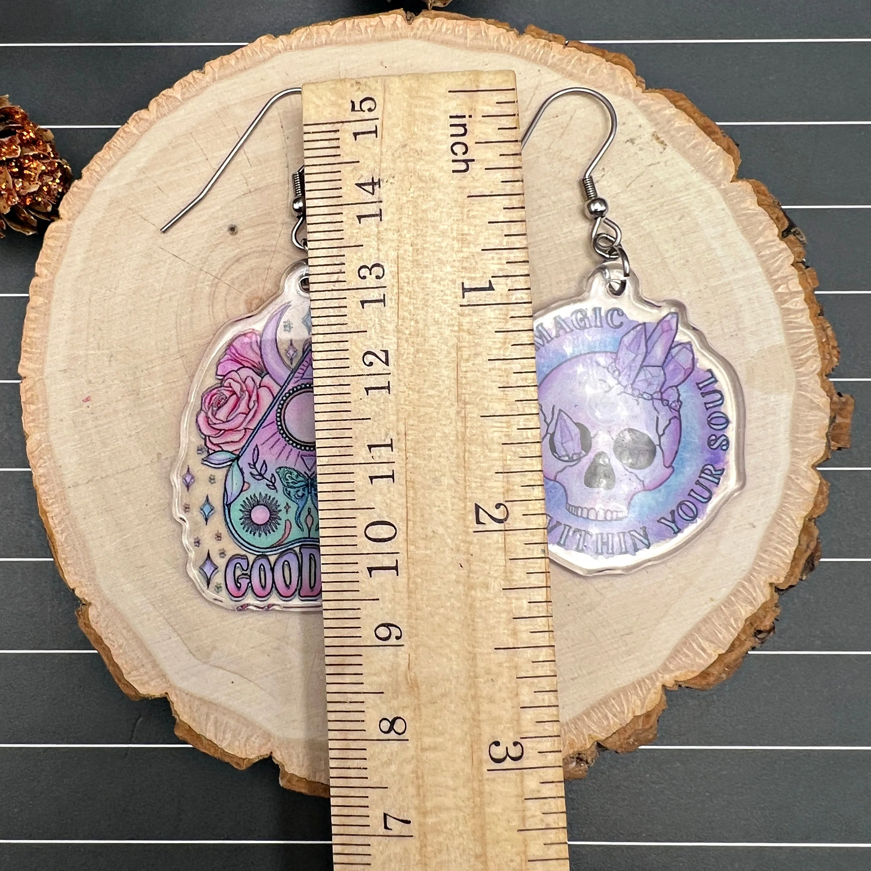 Halloween Purple Goth Earrings,