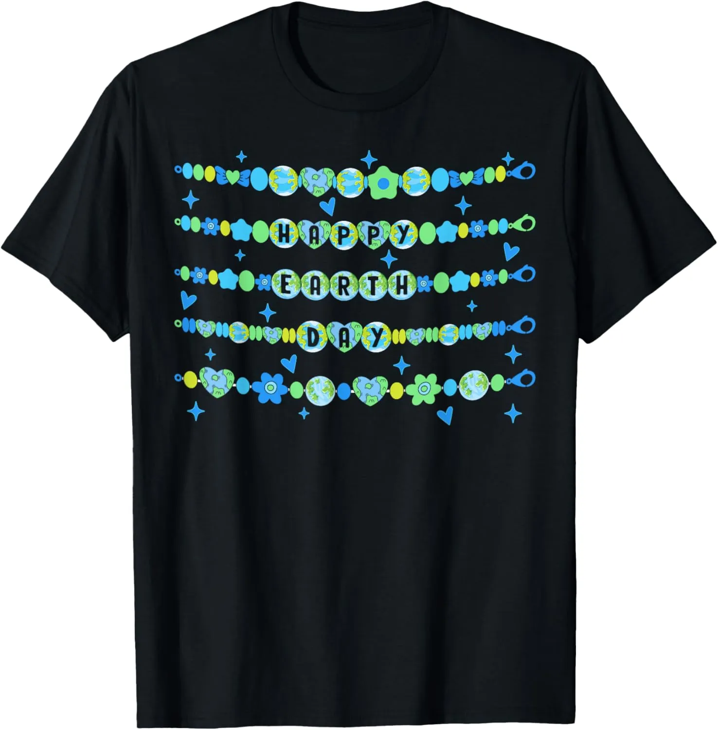 Happy Earth Day Friendship Bracelet Environmental Awareness T-Shirt
