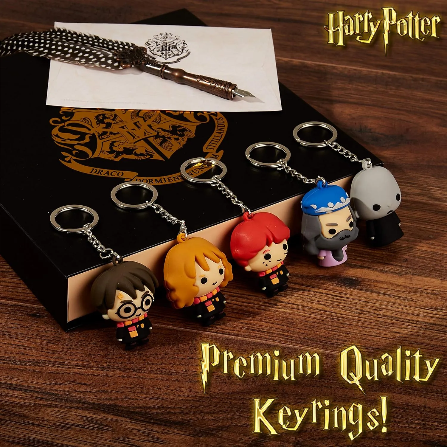Harry Potter Keyrings for Kids Mini Figures 5 or 7 Keychain Characters Harry Ron Hermione Kids Collectables Kids Gifts