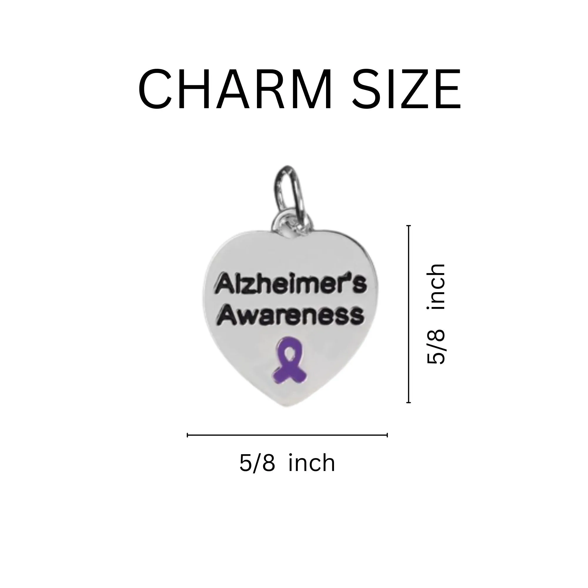 Heart Shaped  Alzheimer's Awareness  Necklaces