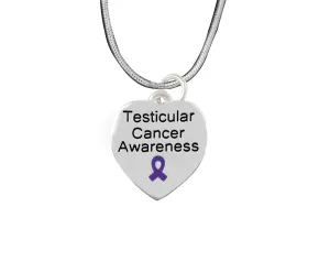 Heart Shaped Testicular Cancer Awareness Necklaces