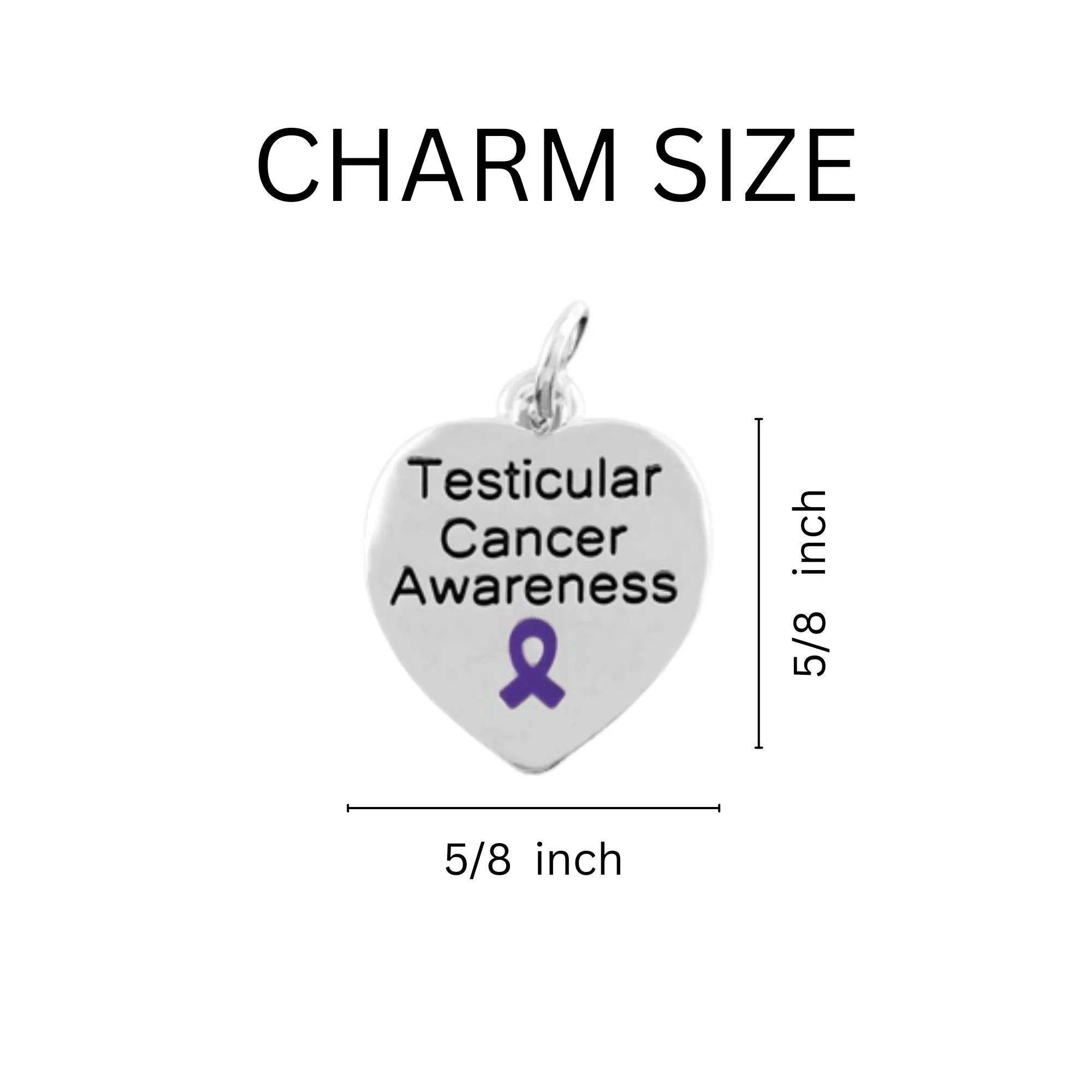 Heart Shaped Testicular Cancer Awareness Necklaces