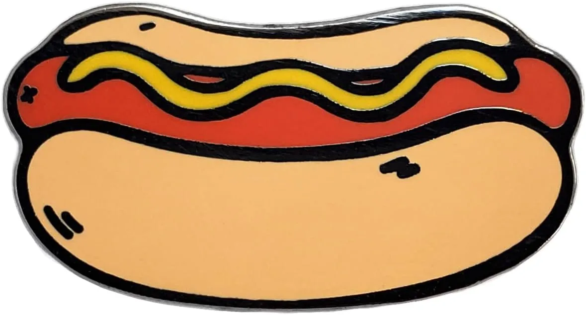 Hot Dog Food Enamel Lapel Pin
