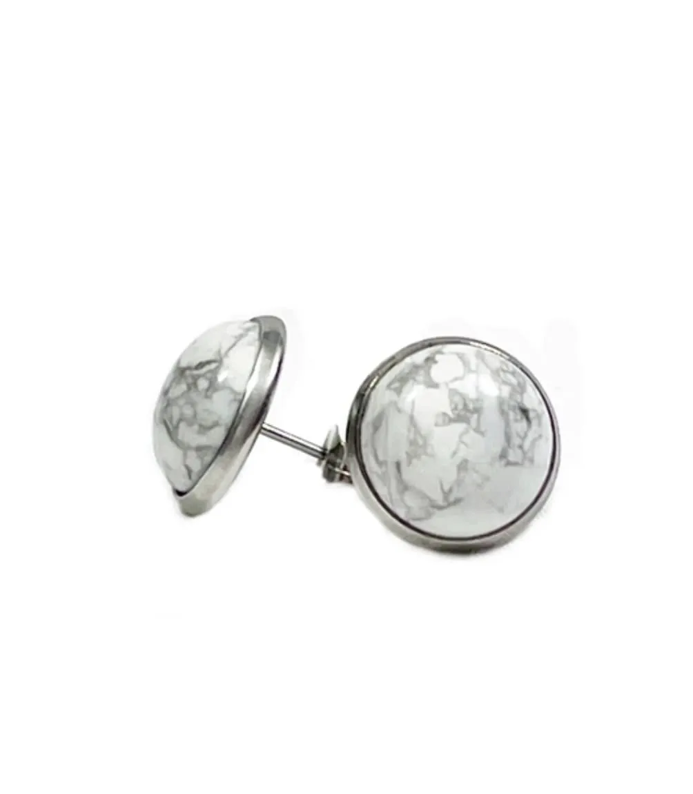 Howlite 12 mm Studs