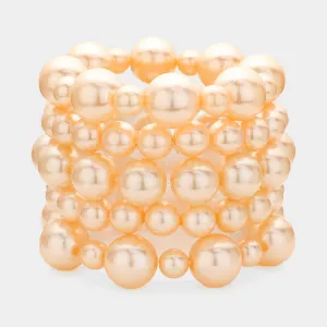iLLASPARKZ 5PCS - Pearl Strand Stretch Bracelets