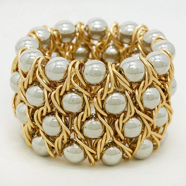 iLLASPARKZ Chain Mesh Pearl Bracelet