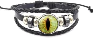 JczR.Y Classic Cat Eyes Crystal Jewelry Sets Dragon Eyes Moon Shape Necklace Bracelet Earrings for Women Fashion Jewelry