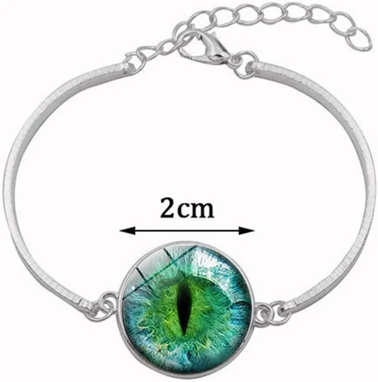 JczR.Y Classic Cat Eyes Crystal Jewelry Sets Dragon Eyes Moon Shape Necklace Bracelet Earrings for Women Fashion Jewelry