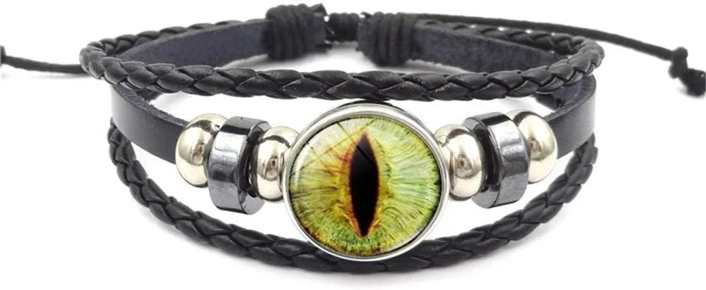 JczR.Y Classic Cat Eyes Crystal Jewelry Sets Dragon Eyes Moon Shape Necklace Bracelet Earrings for Women Fashion Jewelry